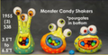 CM0404 - 1955  Clay Magic Three Monster Candy Shakers