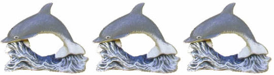CM0256 - NM-2137 Nowell's Dolphin Napkin Rings (3 in mold) 3 1-2" each