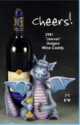 CM0430 - 2981 Clay Magic Jeeves Dragon Wine Holder