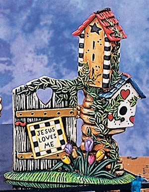 CM0156 - 3067 Kimple Jesus Loves Me Birdhouse Mold