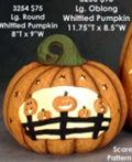 CM0473B - 3254 Clay Magic - Lg. Pumpkin Candle Holder with lid - Low Fire Bisque