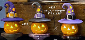 CM01237 - 4424 Clay Magic GB J-O-L Pumpkin W/Witch hat Tree Att Mold