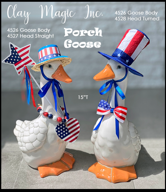 CM0466 - 4526 Clay Magic Standing Goose Body