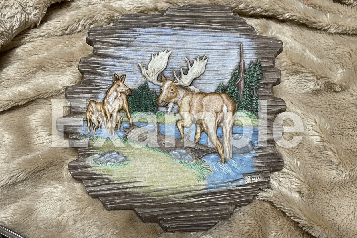 CM0129 - 5204 Macky Moose Wildlife Plaque