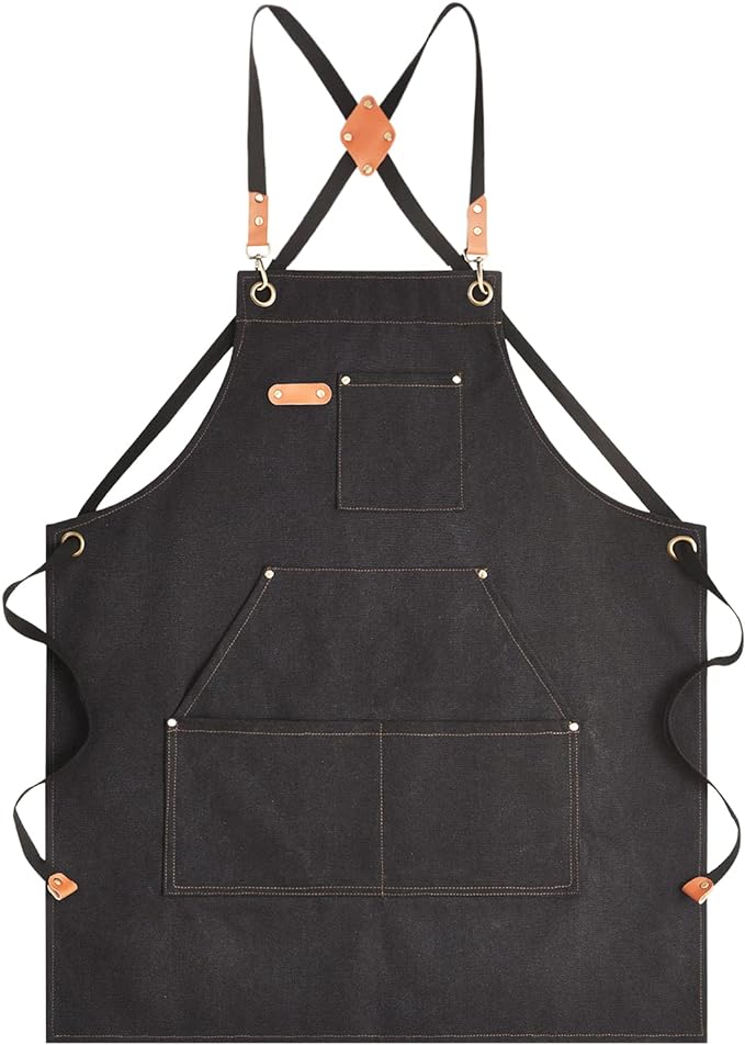 CMS0018 - Cotton Canvas Cross Back Apron