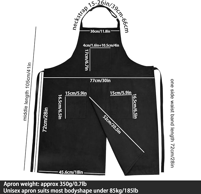 CMS048 - Split Apron with 3 Pockets, Unisex Pottery Apron with Adjustable Strap - Pink