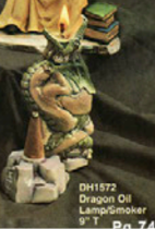 CM0580 - DH1572 Doc Holliday Dragon Lamp/Smoker 9"T