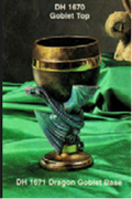CM0578 - DH1671 Doc Holliday Goblet Base, Dragon for DH1670