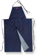CMS0033 - Split Leg Apron, Cotton Canvas Full Coverage Pottery Apron for Artists, Overlap Design for Ceramics, Glazing, Wheel Throwing