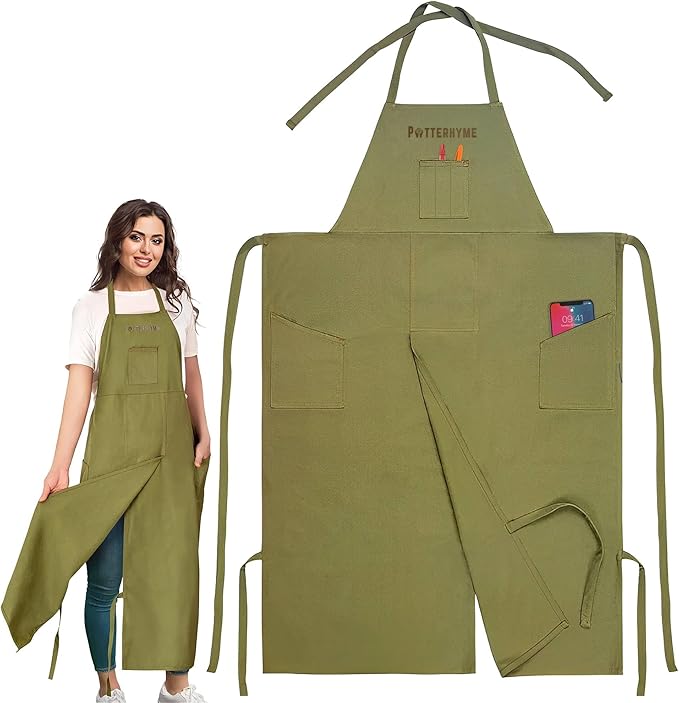 CMS0015 - Potterhyme Full Coverage Pottery Apron Split Leg