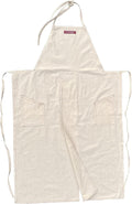 CMS0033 - Split Leg Apron, Cotton Canvas Full Coverage Pottery Apron for Artists, Overlap Design for Ceramics, Glazing, Wheel Throwing
