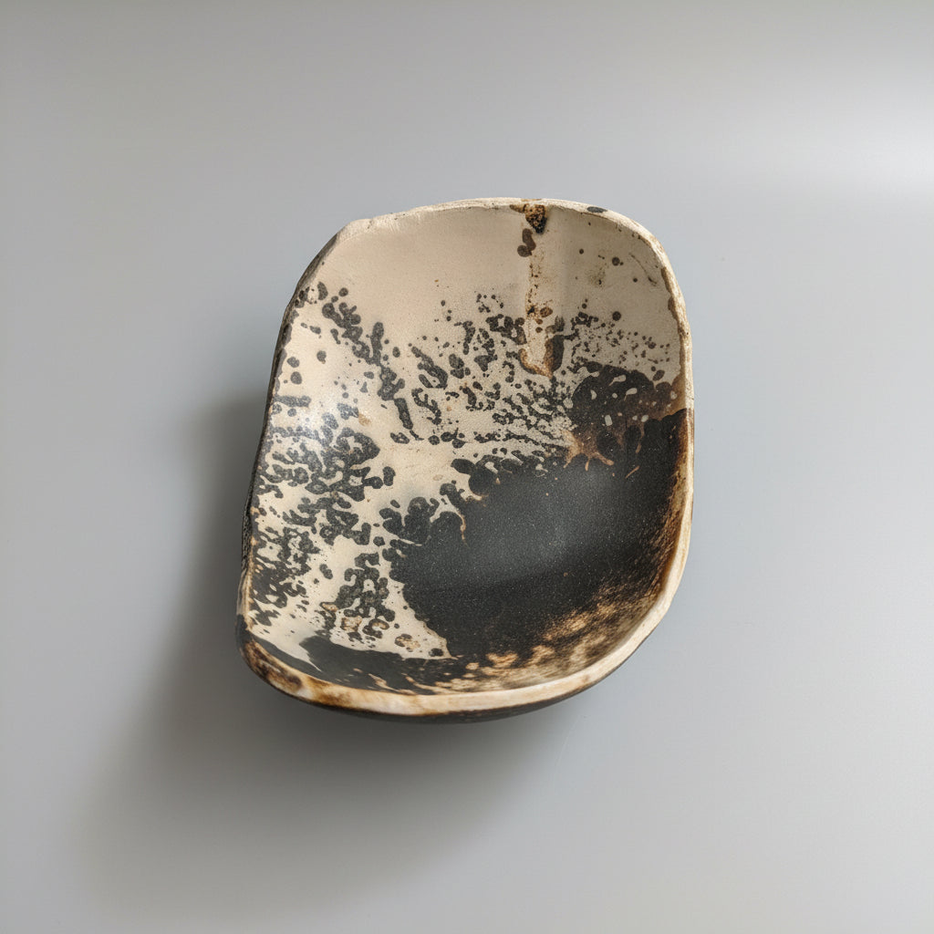 Obvara firing technique on this candle holder/valet