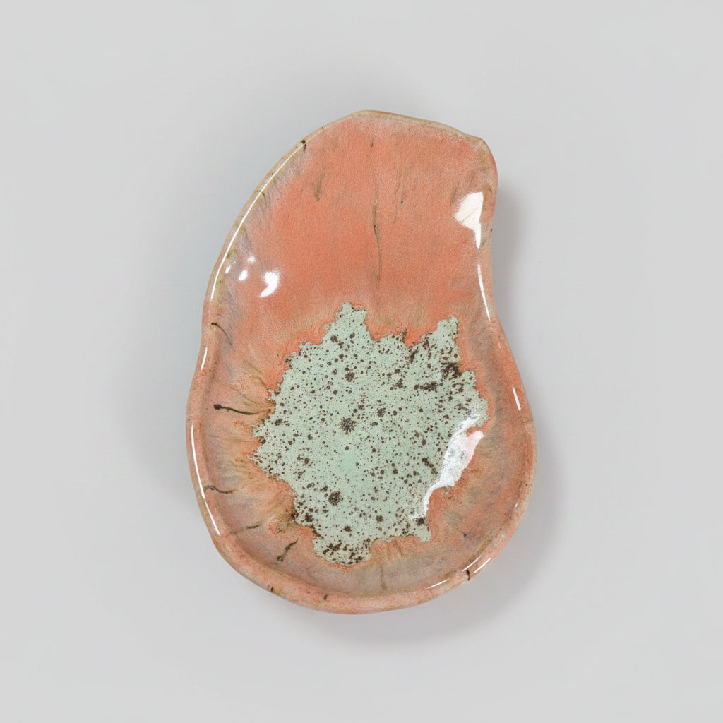 CMA0061 - Papaya Speck Candle Holder/ Valet Tray by Lynae