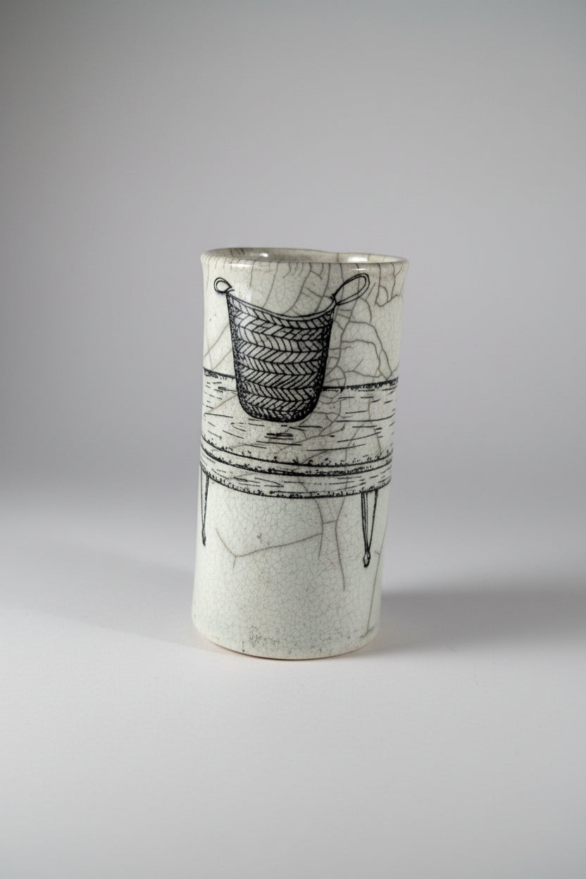 CMA0062 - Raku Vase by Lynae