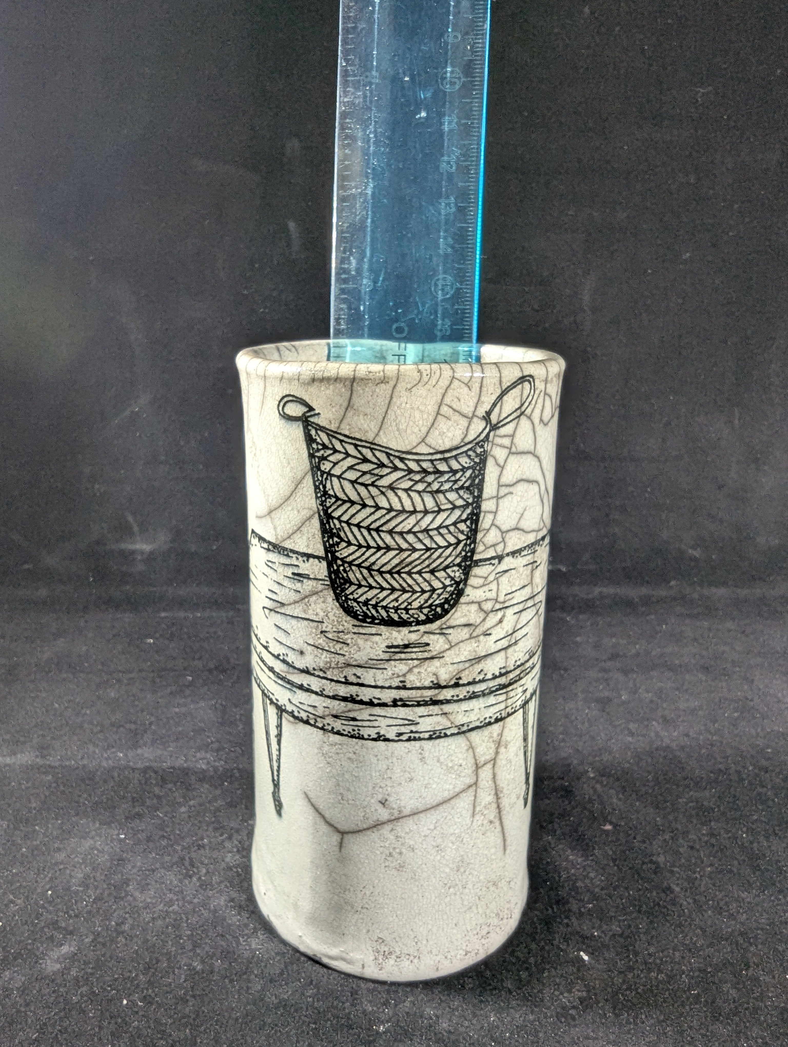 CMA0062 - Raku Vase by Lynae