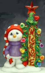 CM1256 - 2665 Clay Magic Small "Welcome" Snowman Mold