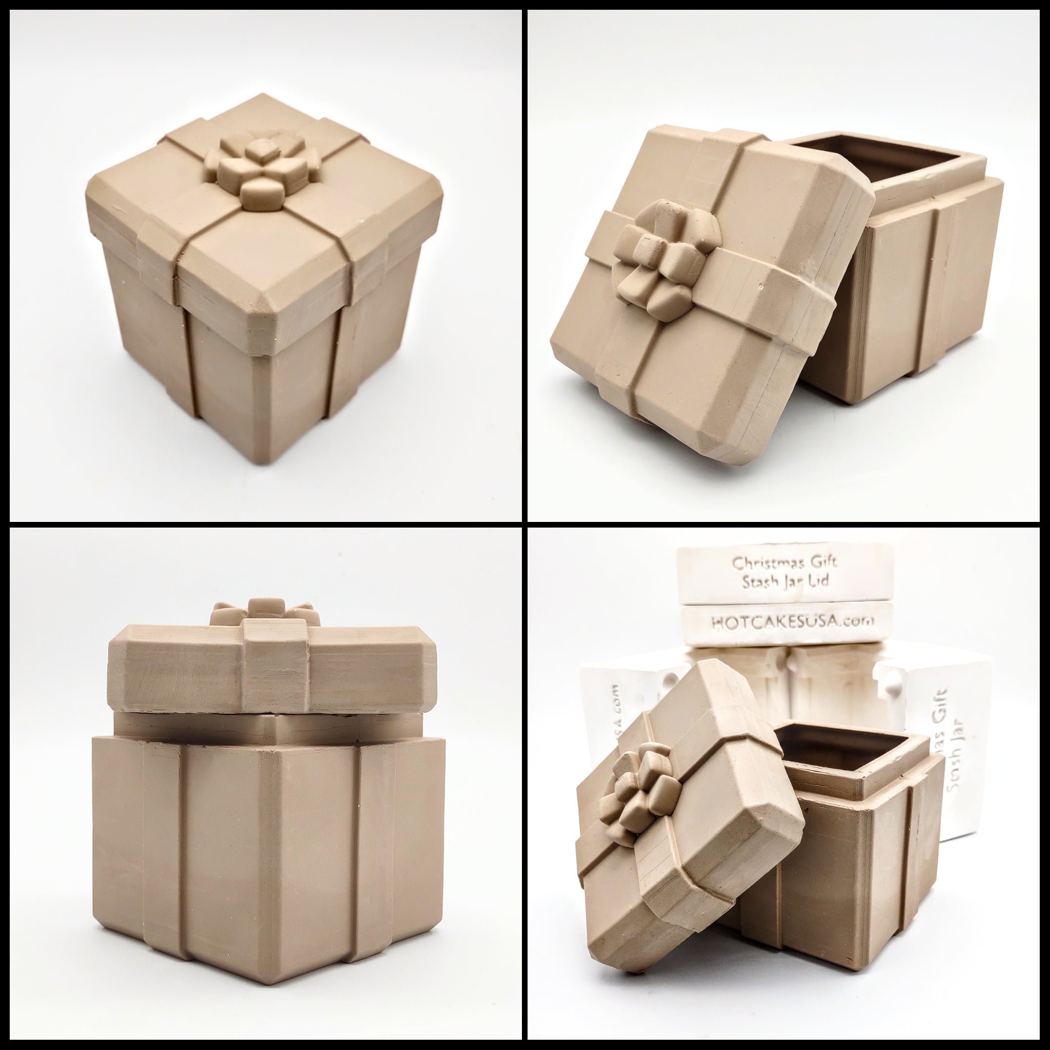 CM0764 - HotcakesUSA Gift Box Stash Jar Present