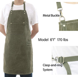 CMS0017 - Tobyan Canvas Apron - Olive