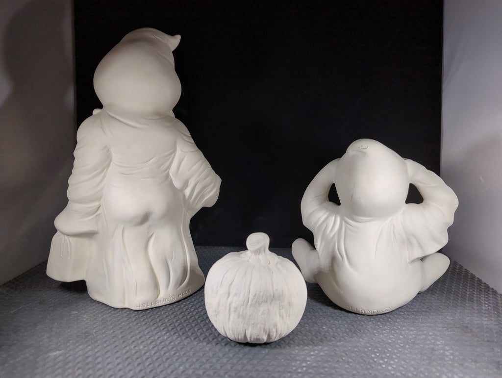 CM1490B - Boo Boo Ghost Low Fire Bisque Set (3Pcs)