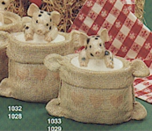CM0004-J1033 Clay Magic Small Pig Lid #4 Mold
