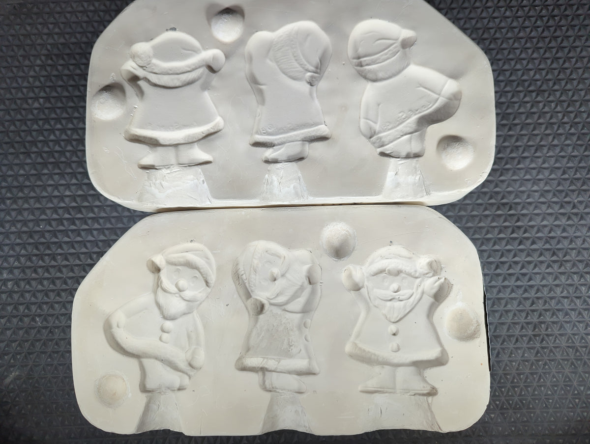 CM1312 - #865 Lonestar 3-Ornaments Santa Mold