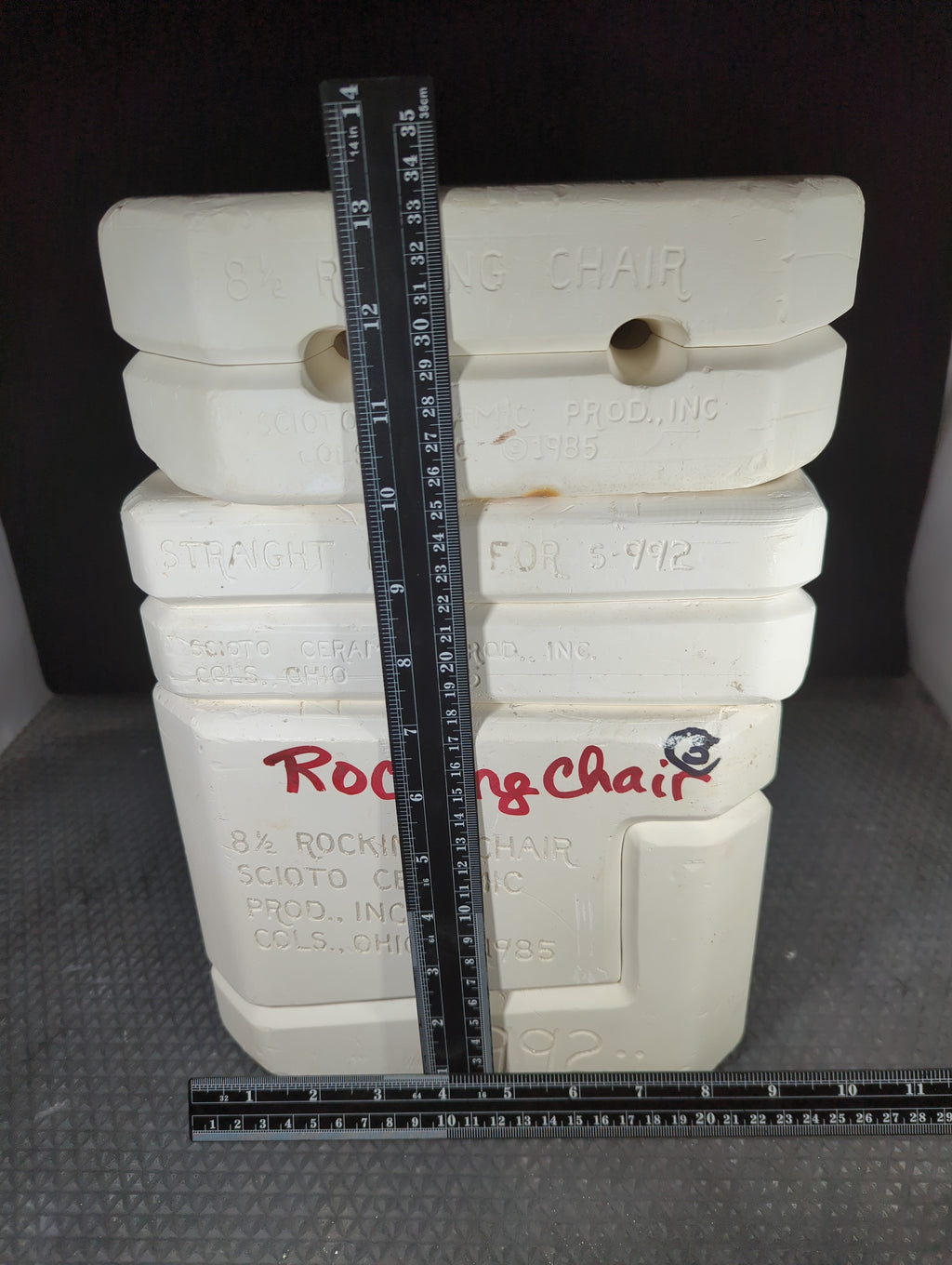CM1330 - S-992 & S-994 Scioto 8.5" Rocking or Straight Chair (3Pcs) Mold