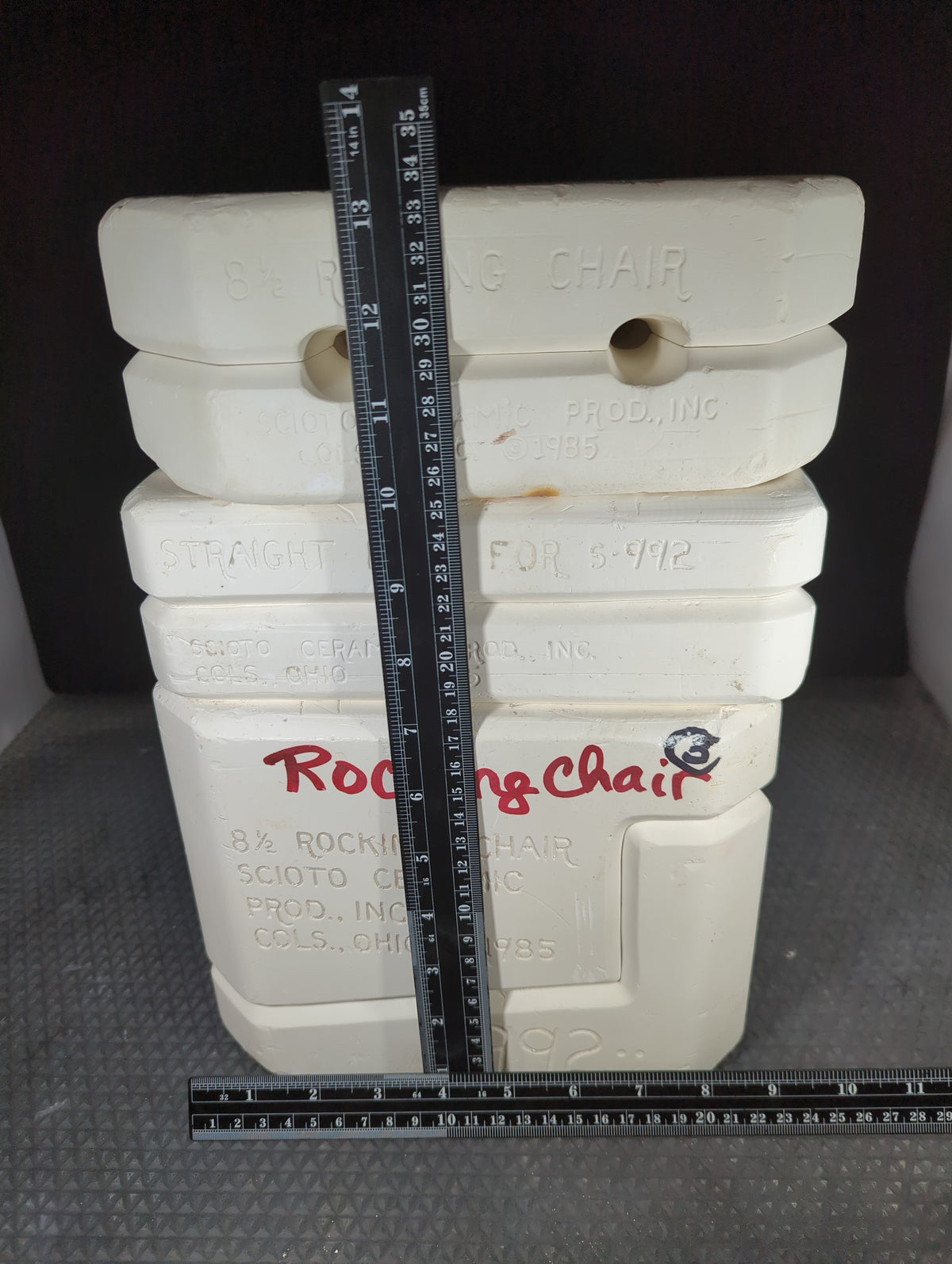 CM1330 - S-992 & S-994 Scioto 8.5" Rocking or Straight Chair (3Pcs) Mold