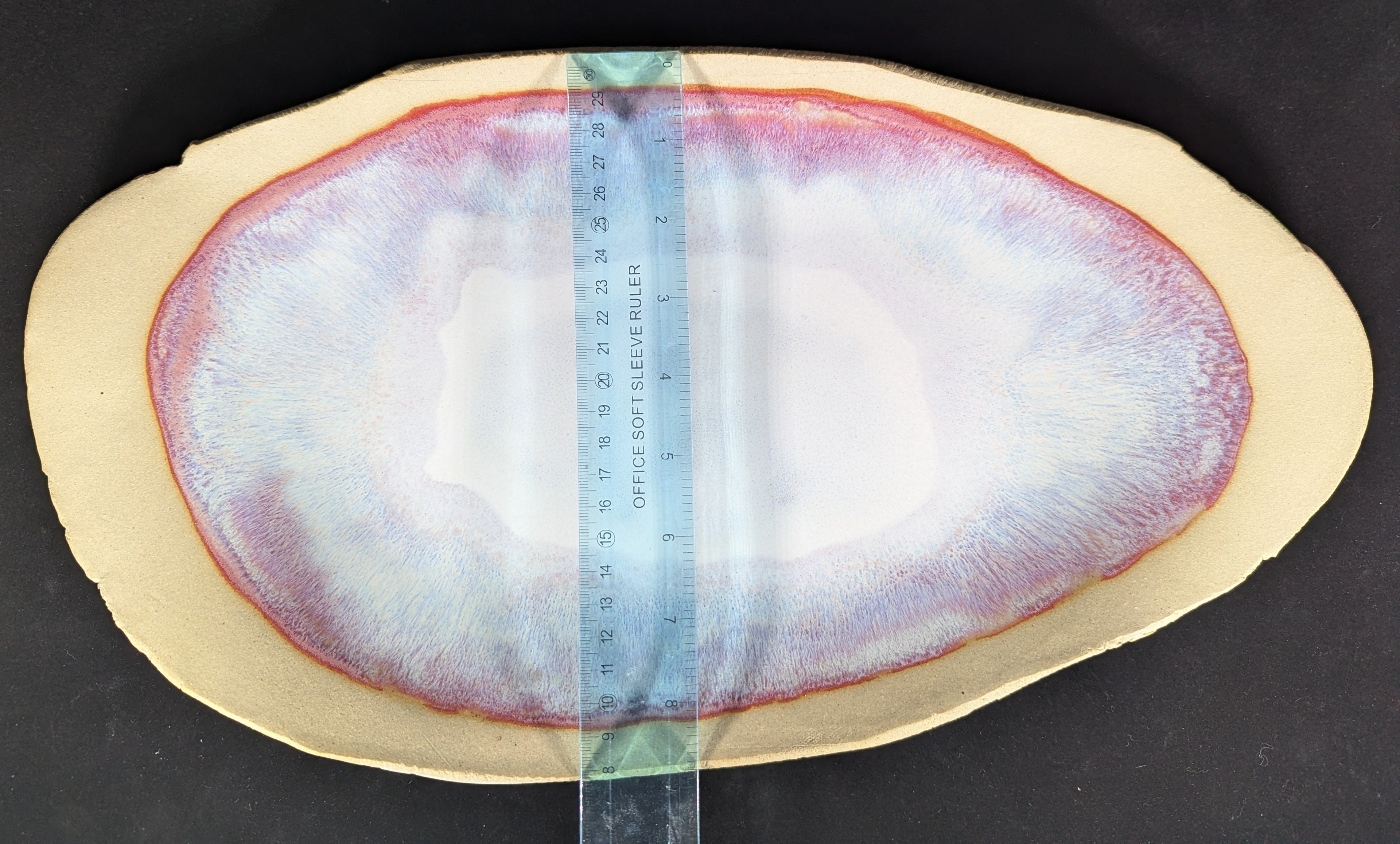 CMA0051 - Buff Clay Natural Edge Platter by Lynae