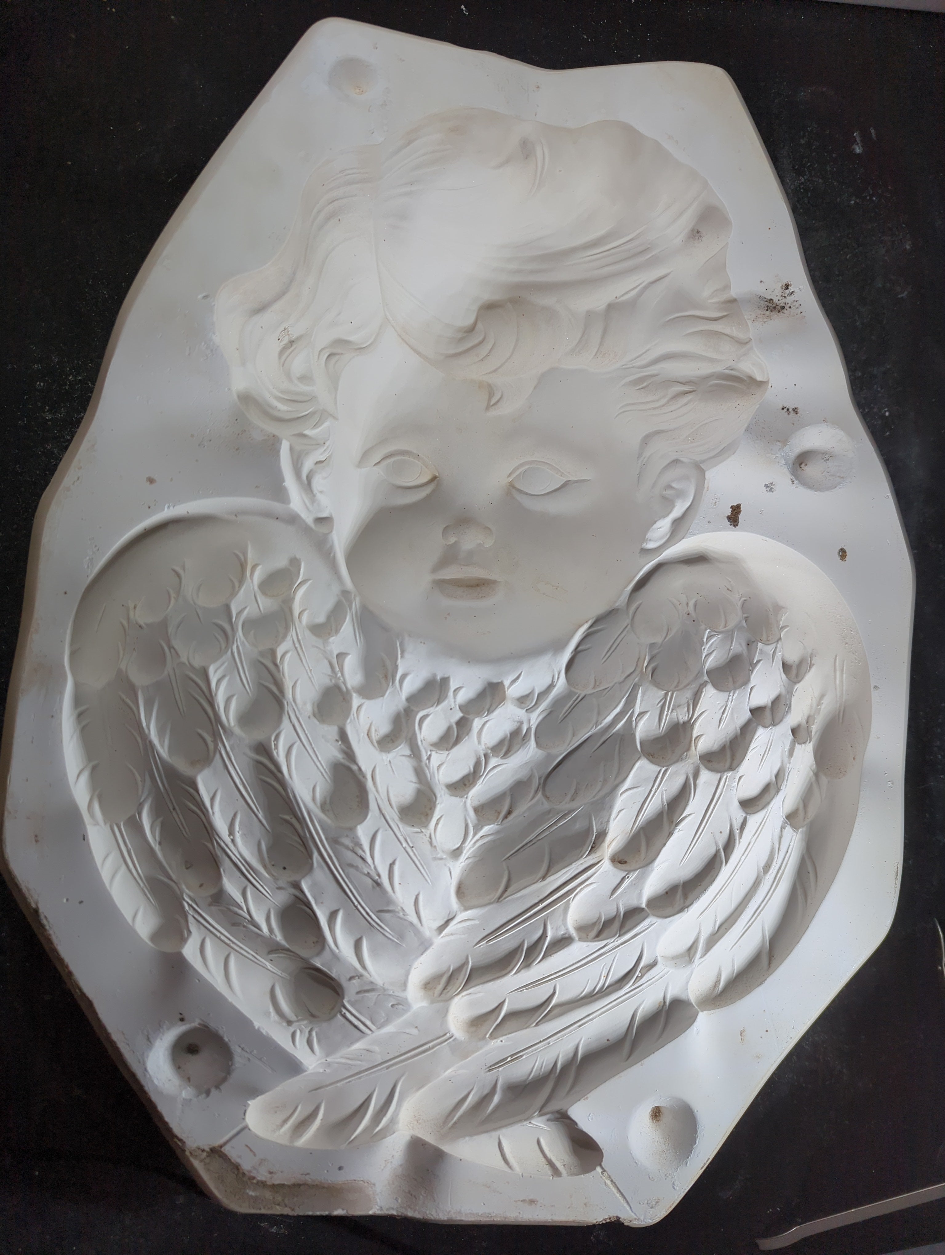 CM0126 - S-2857 Scioto Lg. Cherub Plaque