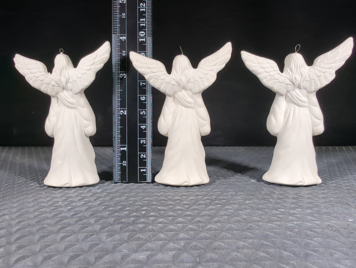 CM1489B - 3.5" T Angel Ornament Bisque Low Fire Group B