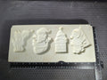CM1320 -  488 SK Potteries Open Pour (4) Santa Ornaments Mold