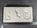 CM1340 - C4 Provincial Mold Ornaments (3) Window, Stocking, Mary