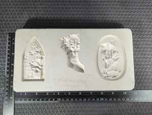 CM1340 - C4 Provincial Mold Ornaments (3) Window, Stocking, Mary