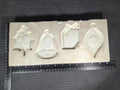 CM1347 - 473 SK Potteries Ornament (4) Open Pour Cookie Cutter Mold