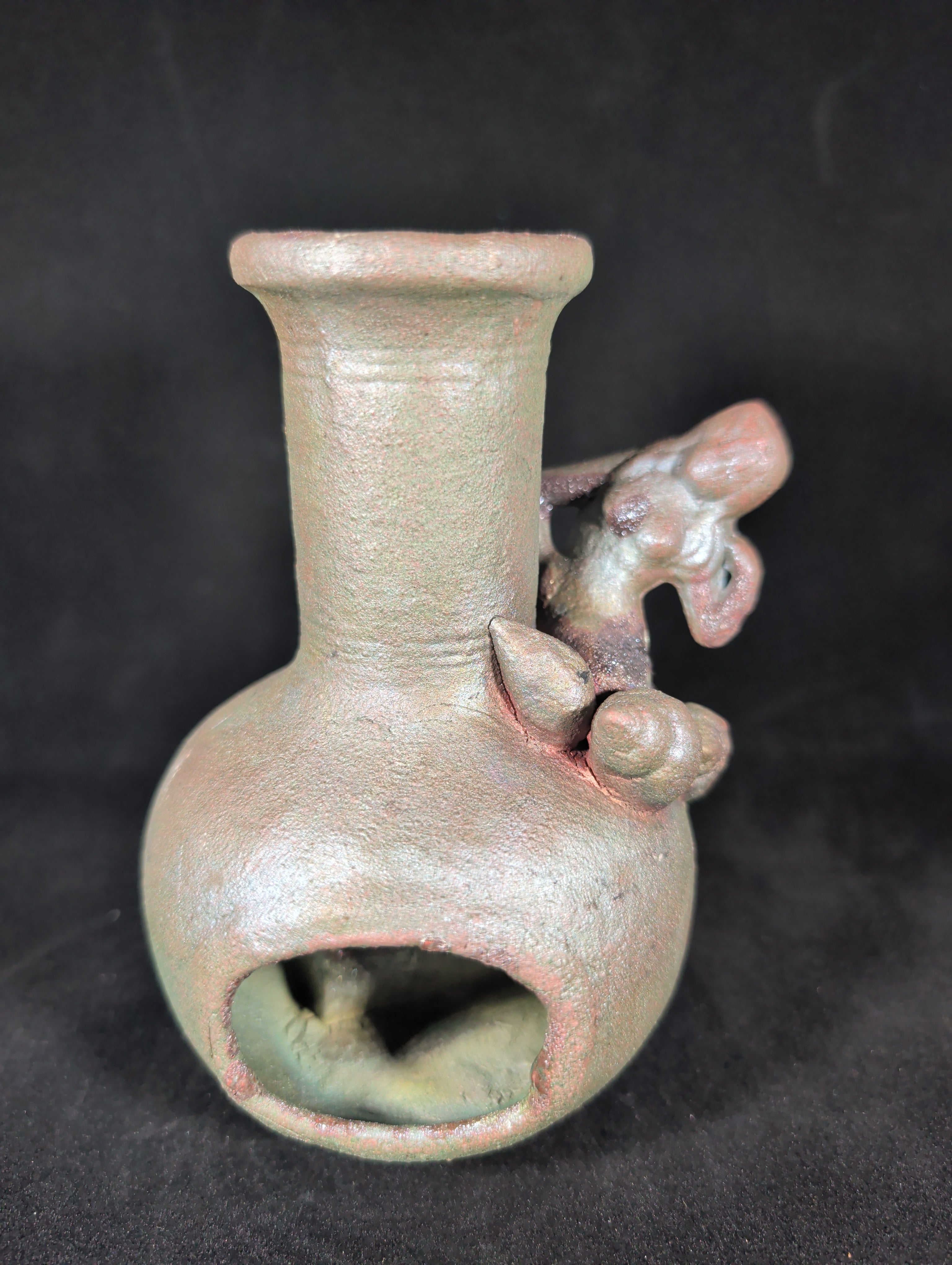 CMA0026 -  Raku Mermaid Chiminea by Mindy
