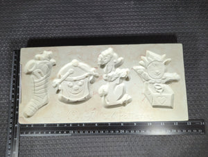 CM1346 - 460 SK Potteries Ornament (4) Open Pour Toy Mold