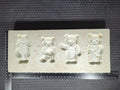 CM1350 - 468 SK Potteries Ornament (4) Open Pour Raggedy Anne and Bears Mold