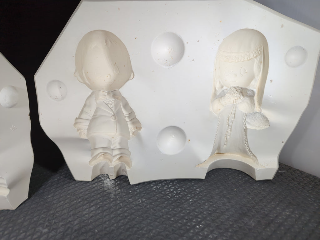Duncan DM-286B Sweet Pretenders Bride and Groom plaster casting mold, used, good condition, view 2