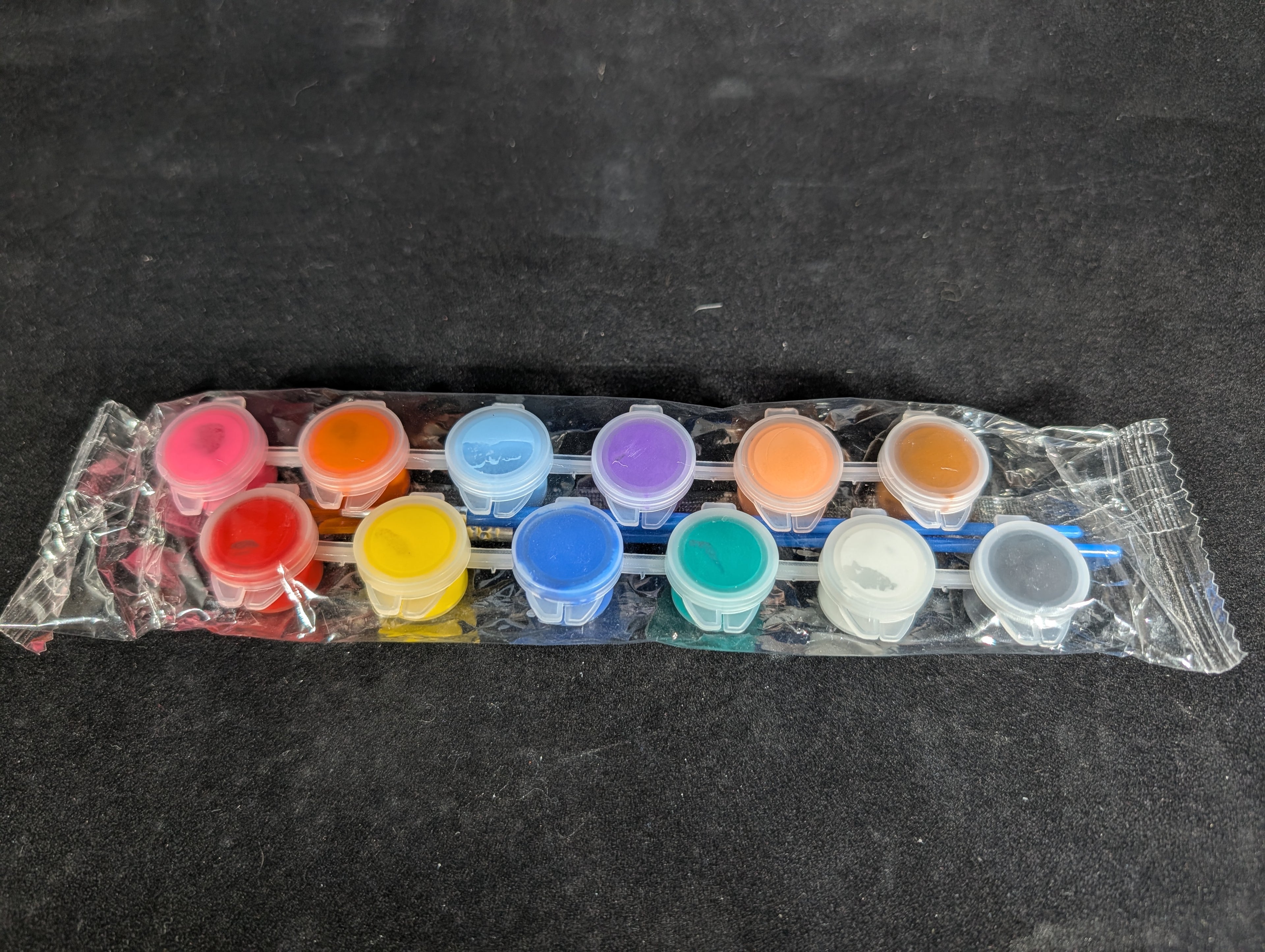 CMS0091 - 12 Pack Acrylic Paints with Two Brushes