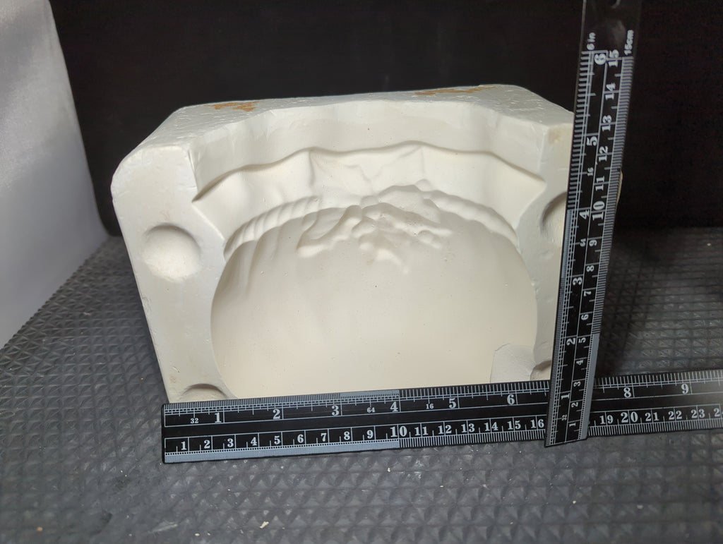 Unknown Maker  70 Holly Bag plaster casting mold with christmas design, listed as used, good condition, view 2