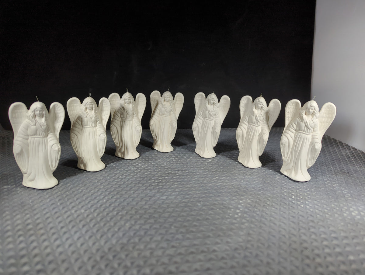 CM1489B - 3.5" T Angel Ornament Bisque Low Fire Group E