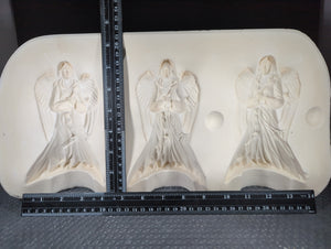 CM1177 -  2702 & 2703 Kimple 3 Angels Candle Holder and Base Mold (2Pcs)