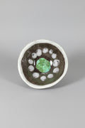Castaway Market Black Clay Bowl with White & Green Glaze by Ernesto casting supply, listed as new