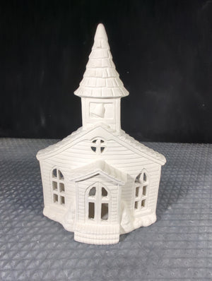 CM1267B2 -S-3563 Scioto 6" Lightable Church Votive Low fire Bisque