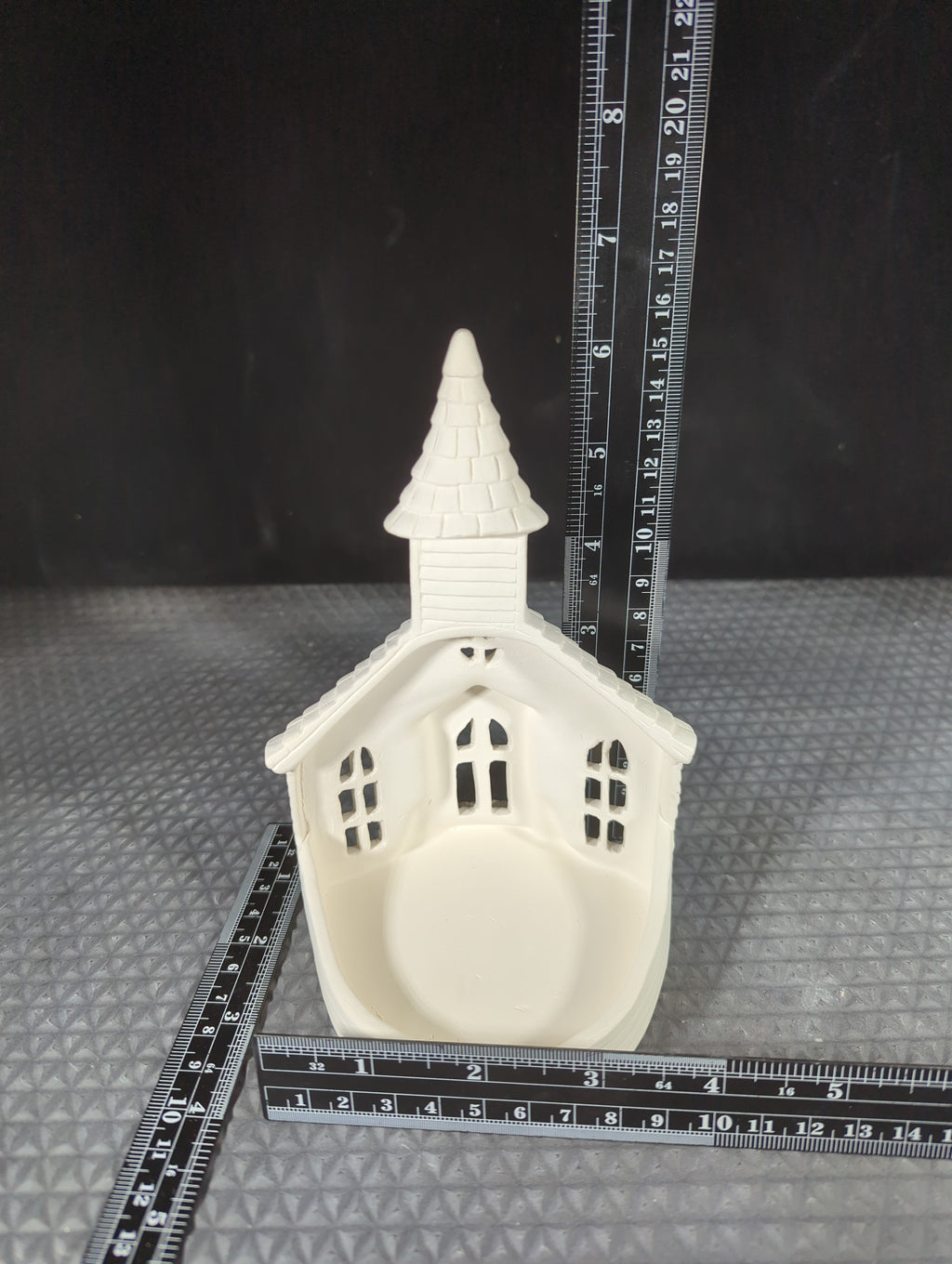 CM1267B1 -S-3563 Scioto 6" Lightable Church Votive Low fire Bisque