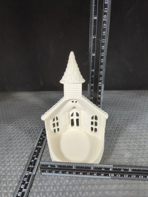 CM1267B1 -S-3563 Scioto 6" Lightable Church Votive Low fire Bisque