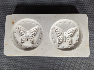CM1297 - BC-2 GEM Butterfly Round Tile (2) Mold