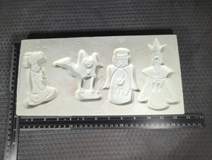 CM1344 - 432 SK Potteries Ornament 4 Open Pour Nativity and Praying Boy Mold