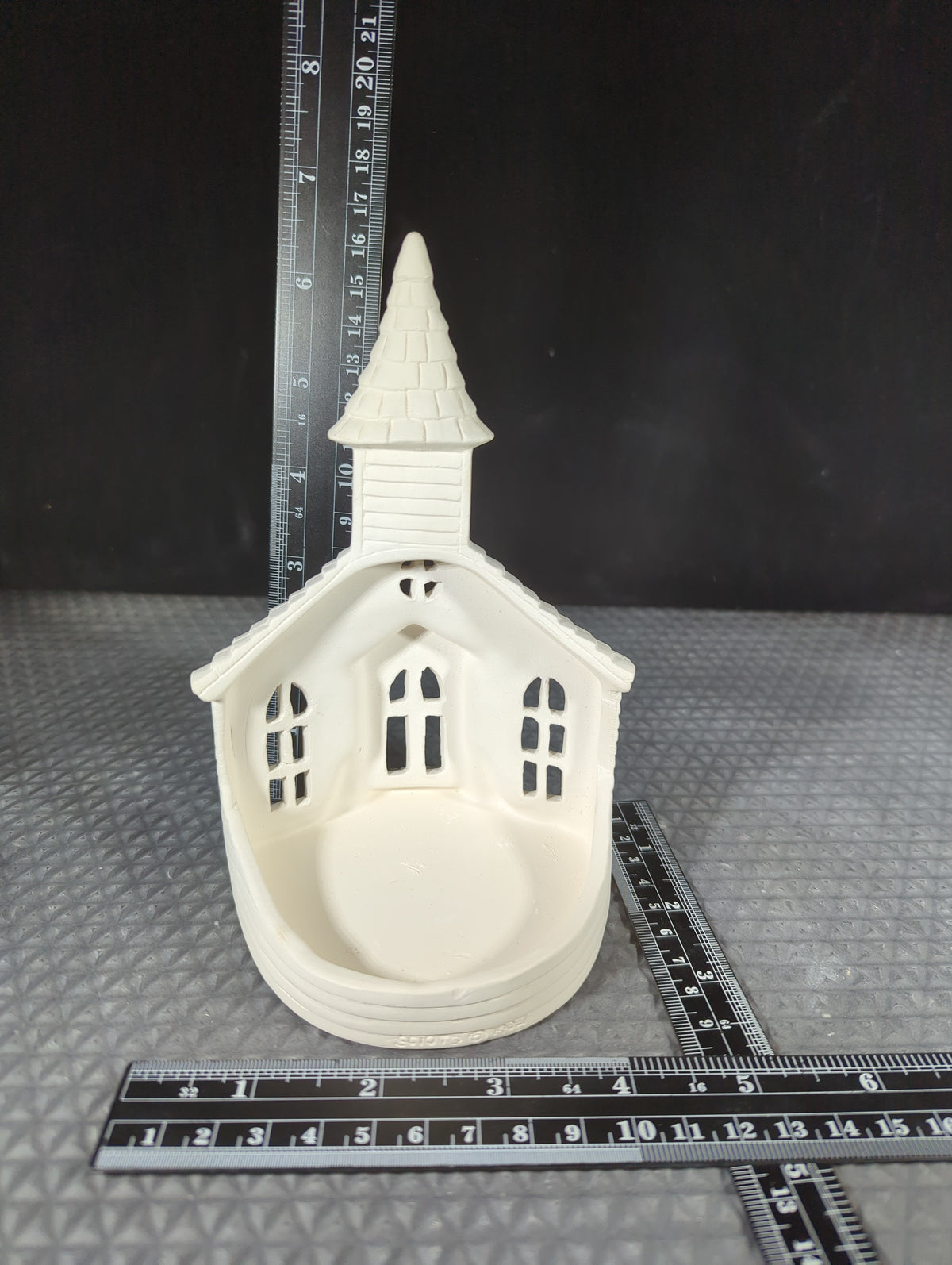 CM1267B2 -S-3563 Scioto 6" Lightable Church Votive Low fire Bisque