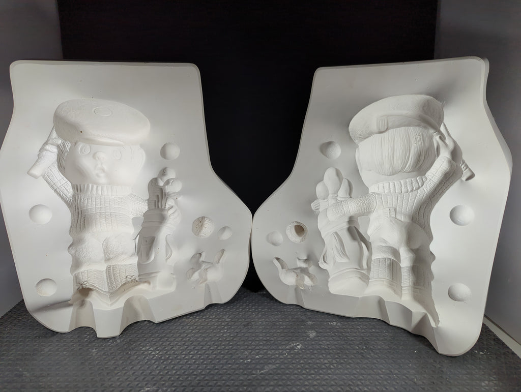 Creative Paradise - CPI- Kimple 2017 Kimple Golfer plaster casting mold with fall design, used, great condition, view 2